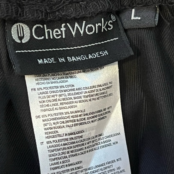Chef Works Mens Chef Pants Essential Baggy Black Large Hotels Kitchen Casual - Picture 8 of 16